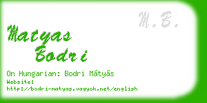 matyas bodri business card